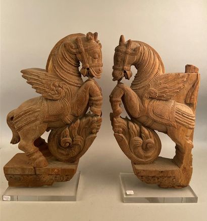 Far East - 20th century 


Two carved wooden...