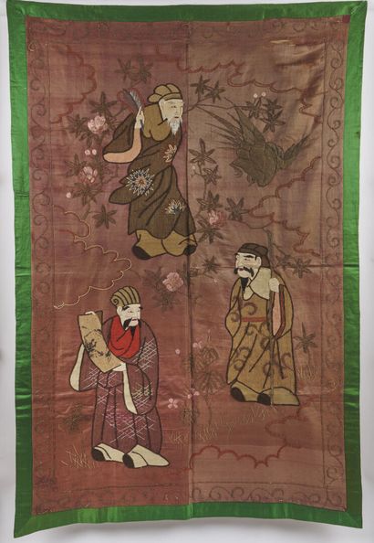 null JAPAN - MEIJI period (1868 - 1912)


Large rectangular silk panel with embroidered...