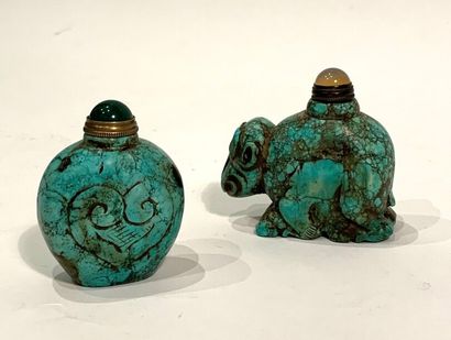 CHINA - 20th century


Two carved turquoise...