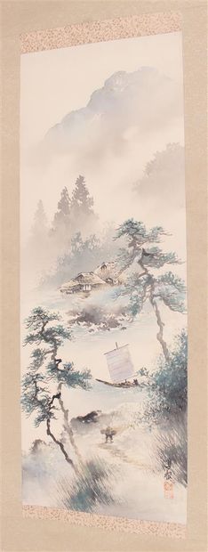 null CHINA, 20th century 


Lake landscape 


Painting on silk, scroll