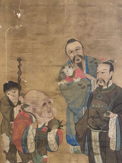 null CHINE


Rencontre de personnages 


Importante peinture sur soie, signée en...