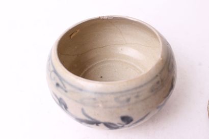 null VIETNAM


Ceramic covered pot with blue monochrome decoration of foliage. 


Mark...