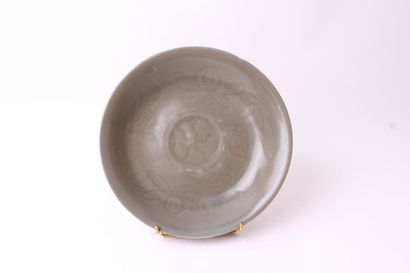 null CHINA


Celadon porcelain bowl with incised lotus decoration.


Probably Song...