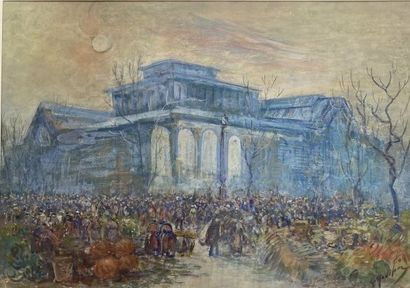 null Gustave MADELAIN (1867-1944)

Les anciennes halles de Paris 

Aquarelle et gouache...