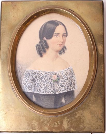 null Josef KRIEHUBER Vienne (1801- 1876)

Portrait de jeune fille en robe de soie...