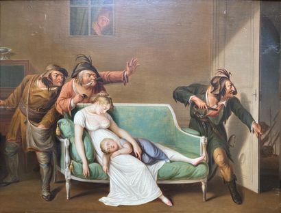 null D'après Louis Léopold BOILLY (1761-1845)

Les voleurs 

Deux huiles sur panneau,...