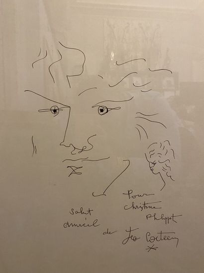 null D'après Jean COCTEAU (1889-1963)

Portrait d'homme

Encre sur papier, signé...