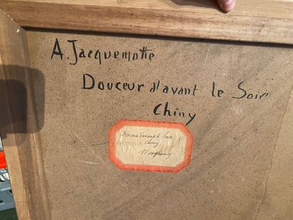 null Albert JACQUEMOTTE (1894-1978) 

Douceur d'avant le soir, Chiny

Huile sur carton,...