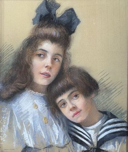 null Juliette GOURY (1878-1954)

Portraits de jeunes filles

Deux pastels, l'un signé...