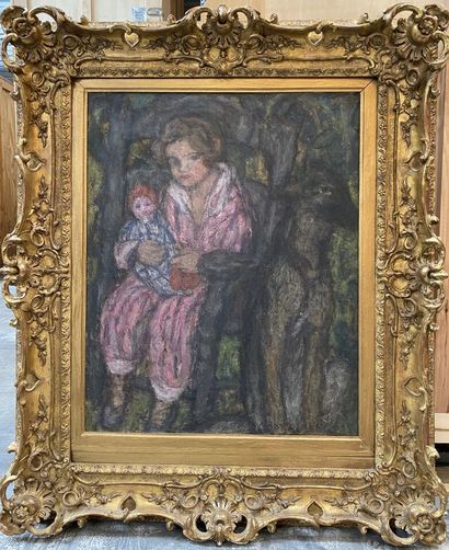 null Edmond AMAN -JEAN (1858-1936)

Jeune-fille à la poupée 

Huile sur toile, signée...