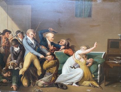 null D'après Louis Léopold BOILLY (1761-1845)

Les voleurs 

Deux huiles sur panneau,...