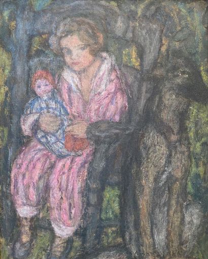 null Edmond AMAN -JEAN (1858-1936)

Jeune-fille à la poupée 

Huile sur toile, signée...
