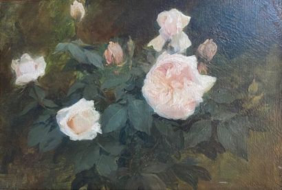 null Achille Théodore CESBRON (1849-1913) 

Jetée de roses 

Huile sur toile, signée...