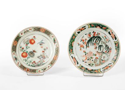 China

Two porcelain plates with polychrome...