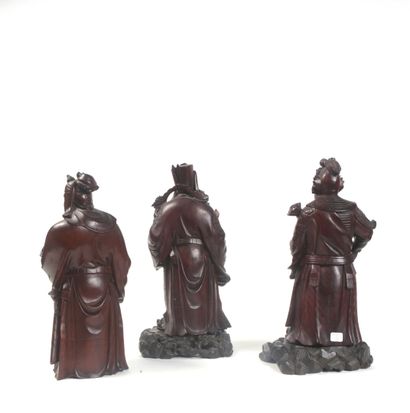 null CHINA - 19th century

Three statuettes representing the Three Star Gods (Fu...