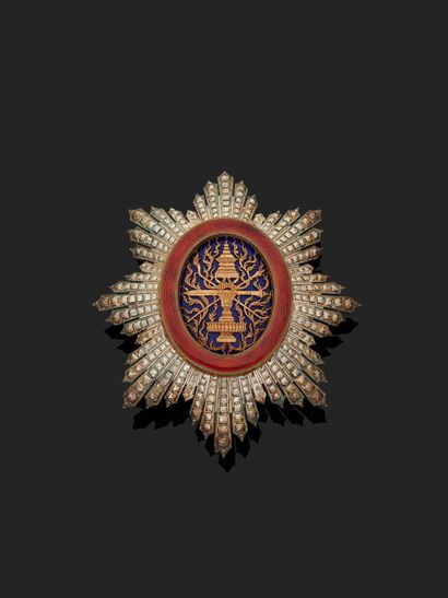 null Cambodge 

Ordre royal du Cambodge, fondé en 1864, plaque de grand-croix en...