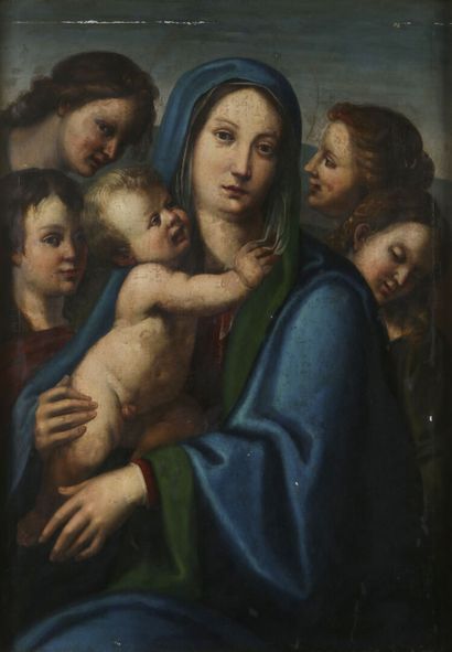null School of the XIXth century, in the taste of Francesco Francia

Virgin and child...