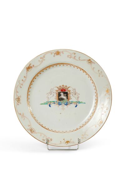 China

Round porcelain dish with polychrome...