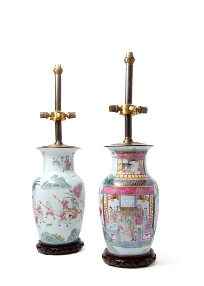 null China

Pair of porcelain vases with polychrome decoration of court scenes in...