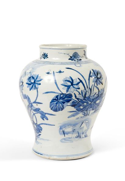 China

Porcelain vase of baluster form with...