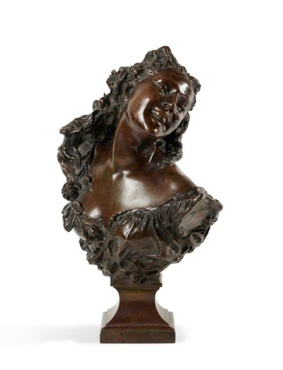 null Jean-Baptiste Carpeaux (1827-1875)

Bacchante aux roses n°2

Bronze à patine...