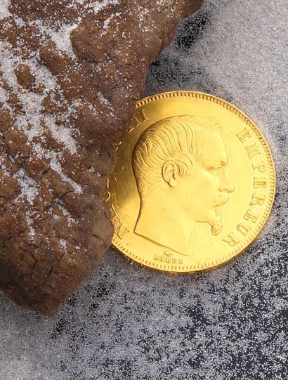null Coin of 50 Francs gold Napoleon III 1858.

Weight : 16.17 g