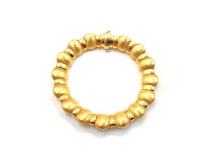 null Bracelet articulé en or jaune 750 millièmes, les maillons de forme ronde et...