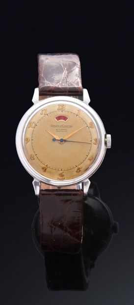 null JAEGER-LECOULTRE

No. 500 604

Steel wristwatch. Round case, screwed back, stylized...