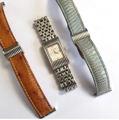 null BOUCHERON, "Reflet" model

Ladies' wristwatch, rectangular steel watch decorated...