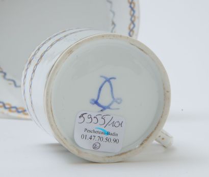 null Sèvres

Gobelet litron et sa soucoupe en porcelaine dure à décor en bleu et...