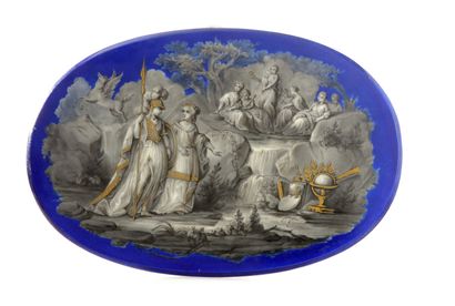 Sèvres 
Plaque ovale en porcelaine à décor...