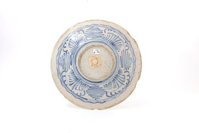 null ALBISSOLA

Two round earthenware dishes decorated in blue monochrome in the...