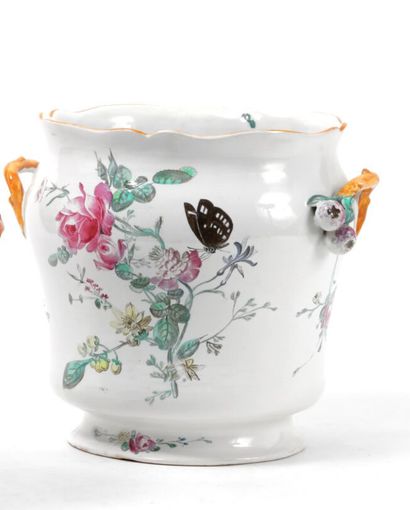 null MARSEILLE

Earthenware refreshment bucket with two handles in the shape of branches...