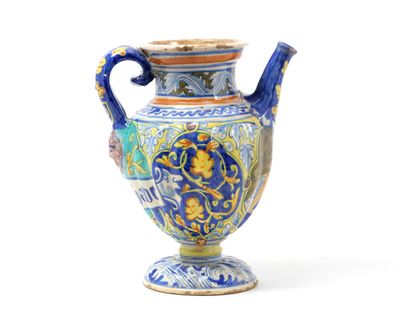 null MONTPELLIER

Chevrette with ribbed body out of earthenware with polychrome decoration...