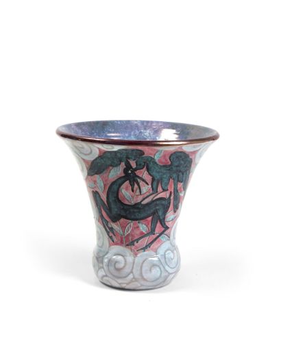 null Édouard CAZAUX (1889-1974)

Vase en céramique émaillée à col évasé à décor polychrome...