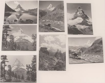 null Suisse, Zurich, Paysages montagneux. Circa 1900-1920. 

Ensemble de sept tirages...