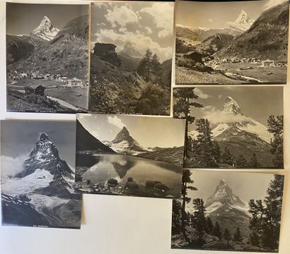 null Suisse, Zurich, Paysages montagneux. Circa 1900-1920. 

Ensemble de sept tirages...