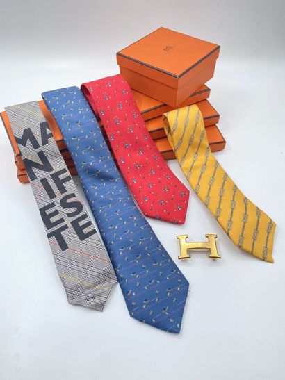 null * HERMES, Paris

Ensemble comprenant quatre cravates, dont trois dans leur boite,...