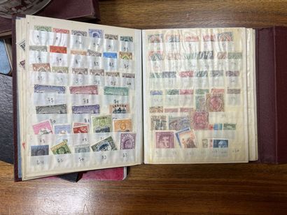 null Vrac de timbres du monde dont spécimens de Colonies anglaises dont Siam (manque...