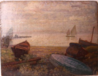 null Pietro LUCANO (1878-1972)

Barques et voiliers 

Huile sur toile contrecollé...