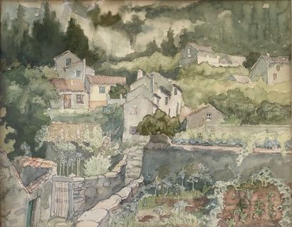 null Mario VARGAS (1928-2017)

Vues de village

Deux aquarelles et encre sur papier,...
