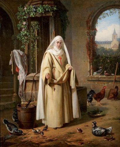Pierre DUVAL-LECAMUS (Lisieux 1790 - Saint Cloud 1854) Soeur trinitaire dans la cour...