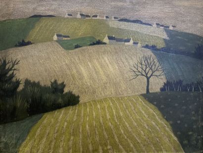 null André EVEN (1918-1996)

Maisons bretonnes dans les champs vallonnés

Huile sur...