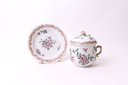 null CHINA

Porcelain covered cup and saucer with polychrome decoration of flowers,...