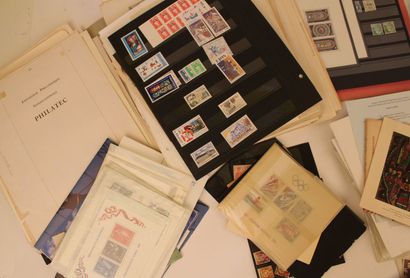 null Philatelic sheets, in great quantity, 1st days of which beginning + modern collection...