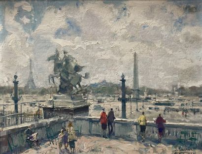 null Juan BAYON SALADO (1913-1995)

View of Paris, the Place de la Concorde 

Oil...