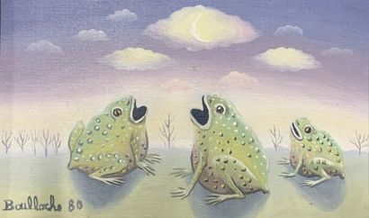 null Agnès BOULLOCHE (1951) 

The frogs

Oil on canvas, signed lower left and dated...