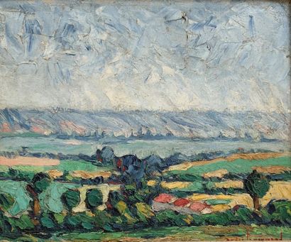 null NORMAN SCHOOL

Norman landscape

Oil on panel, signed lower right. 

22 x 27...