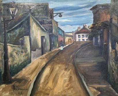 null José PALMEIRO (1903-1984)

Rue de village

Huile sur toile signée en bas à gauche...