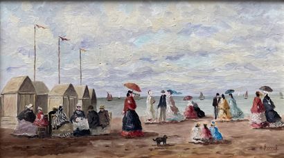 null André BORREL (1912)

Beaches of Normandy 

Three oils on panels, signed lower...